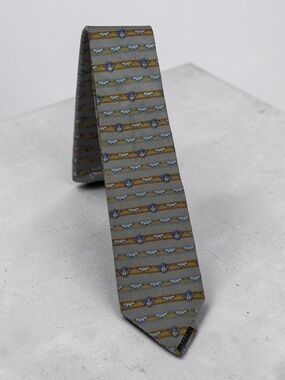 Giani Versace Men's Geometric Stripe Patterned 100% Silk Tie